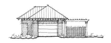 Elevation of Garage Plan 73754
