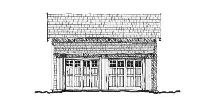 Elevation of Garage Plan 73755