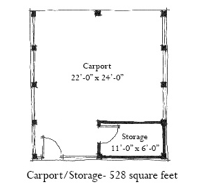 First Floor Plan of Garage Plan 73771