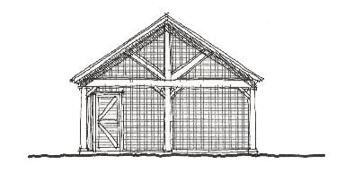 Elevation of Garage Plan 73771