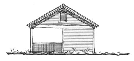 Elevation of Garage Plan 73775