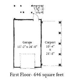 First Floor Plan of Garage Plan 73779