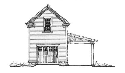 Elevation of Garage Plan 73779