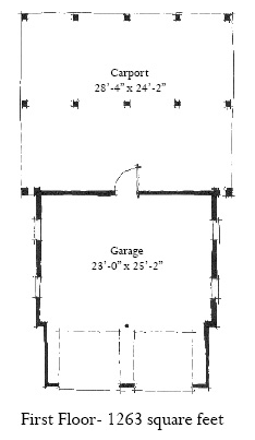 First Floor Plan of Garage Plan 73791