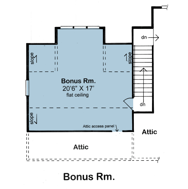Second Floor Plan of Country   Ranch   Traditional   House Plan 74007