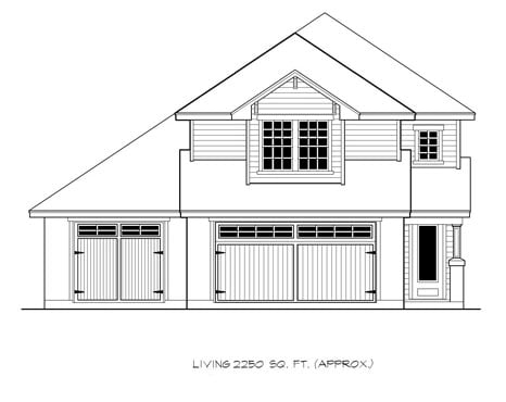 Elevation of Craftsman   House Plan 74526