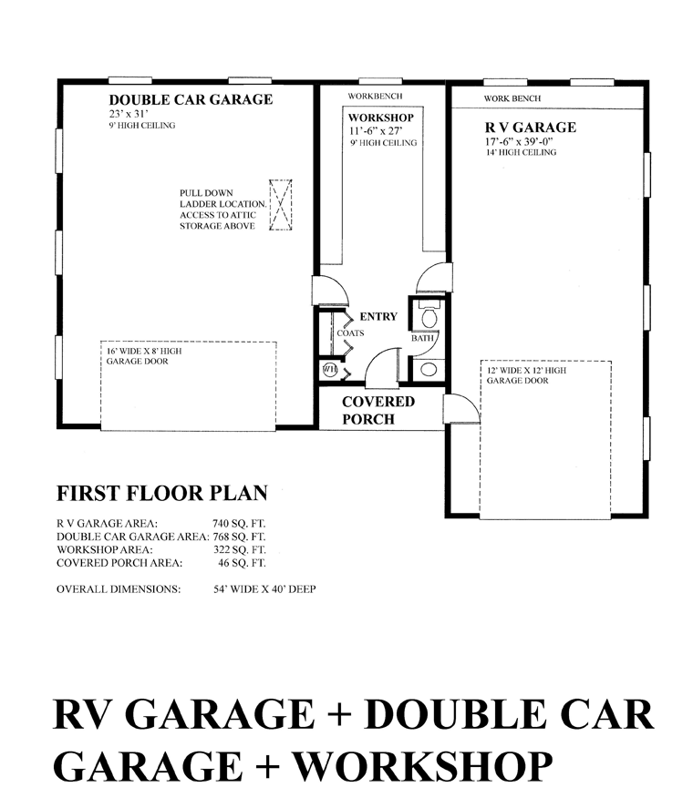 Garage with Apartment Floor Plans