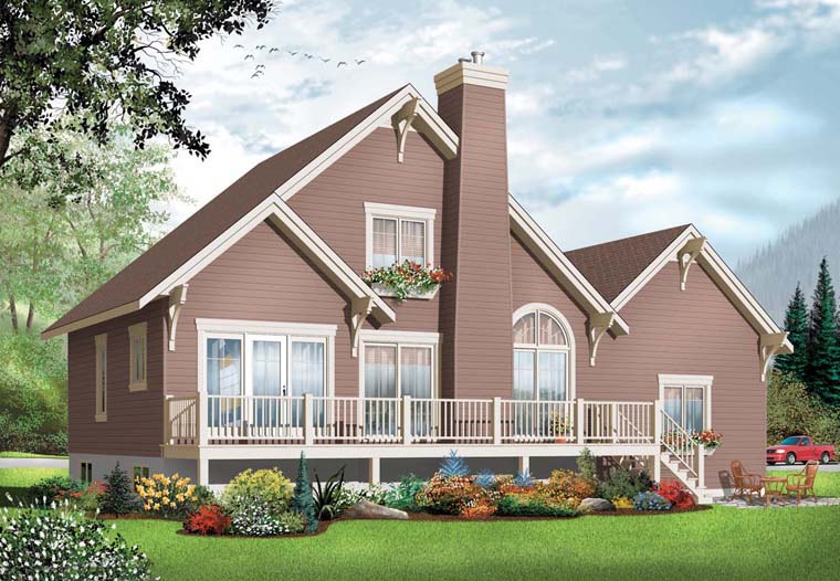 Elevation of Coastal   Country   Vacation   House Plan 76238