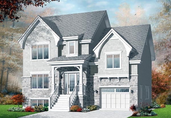 Elevation of Traditional   House Plan 76260