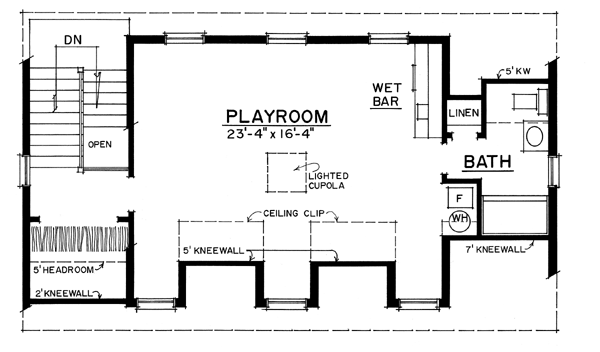 Second Floor Plan of Garage Plan 86027