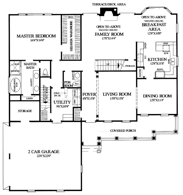 First Floor Plan of Country   Farmhouse  Victorian   House Plan 86130