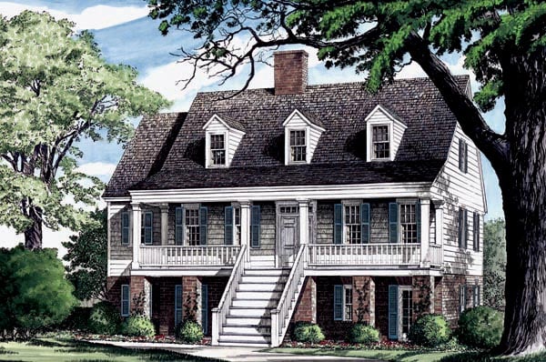 Elevation of Colonial   Cottage   Country   Farmhouse  Southern   Traditional   House Plan 86275