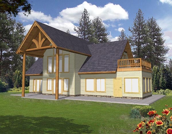 Elevation of Contemporary   House Plan 86800
