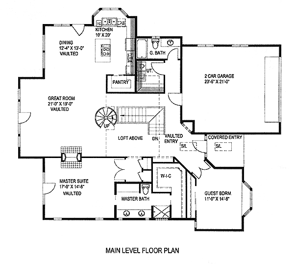 First Floor Plan of Traditional   House Plan 86841