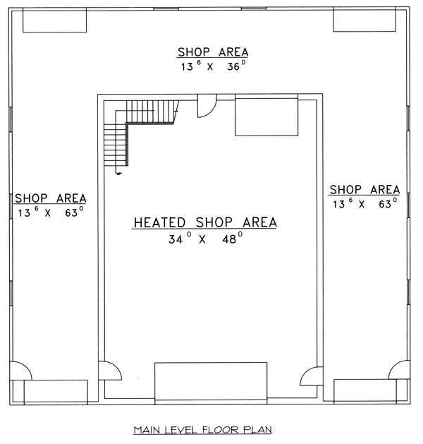 First Floor Plan of Garage Plan 86889