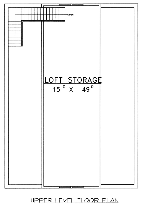 Second Floor Plan of Garage Plan 86889