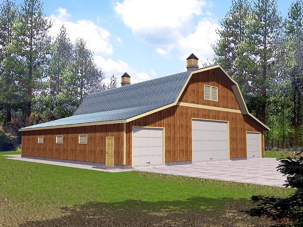 Elevation of Garage Plan 86889
