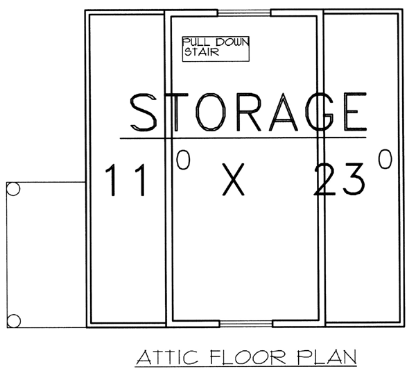 Second Floor Plan of Garage Plan 87276