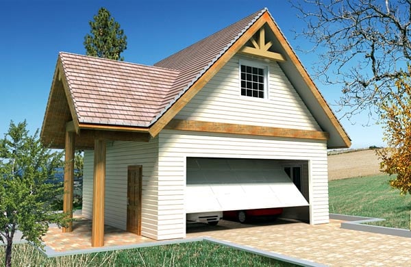 Elevation of Garage Plan 87276