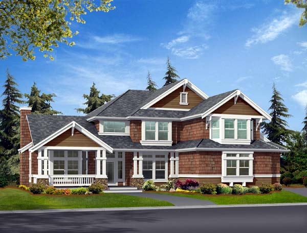 Elevation of Craftsman   House Plan 87402