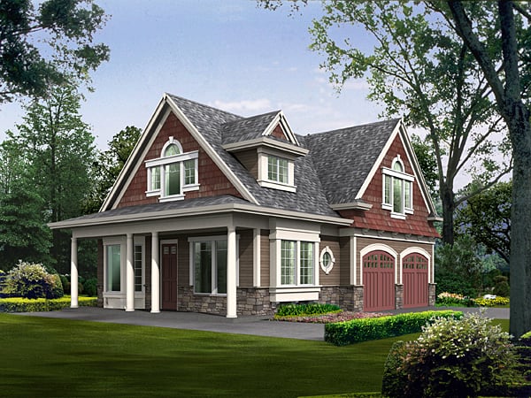 Elevation of Cottage   Country   House Plan 87406