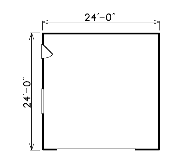 First Floor Plan of Garage Plan 87853