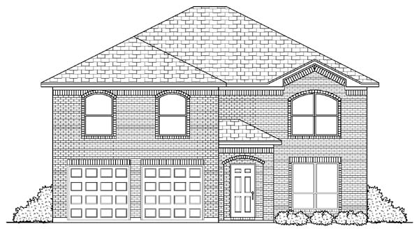 Elevation of European   House Plan 87914
