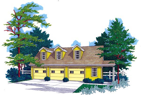 Elevation of Country   Garage Plan 89761