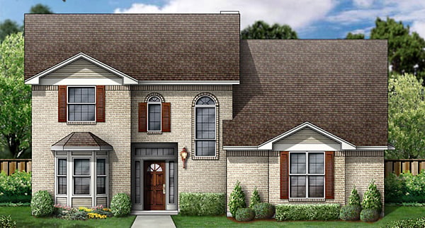Elevation of European   House Plan 89832