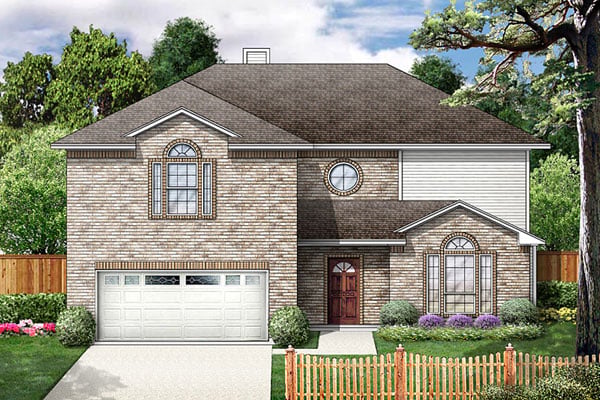 Elevation of Traditional   House Plan 89862