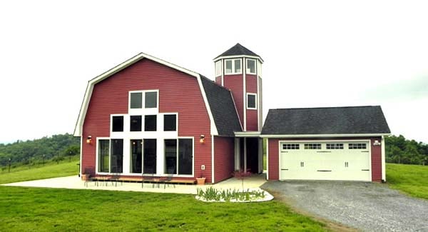 Elevation of Country   Farmhouse  House Plan 90685