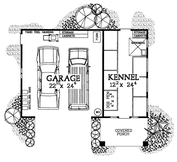 First Floor Plan of Garage Plan 91246