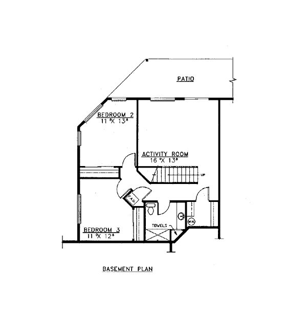 Second Floor Plan of Ranch   House Plan 91739