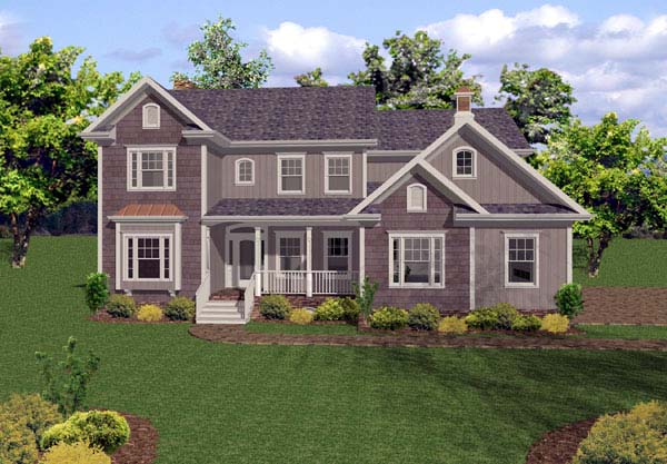 Elevation of Traditional   House Plan 92348