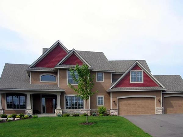 Elevation of Craftsman   House Plan 92393