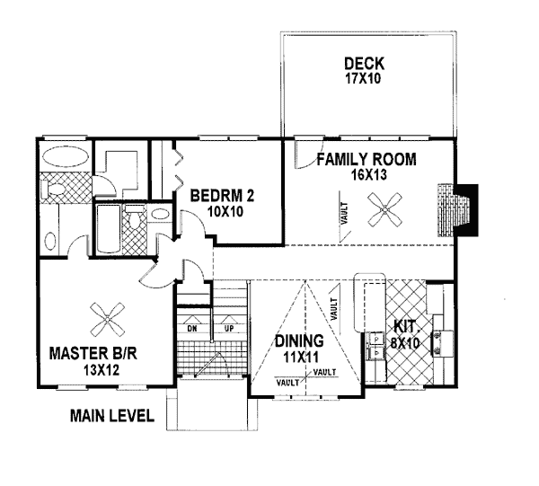 First Floor Plan of Traditional   House Plan 92429