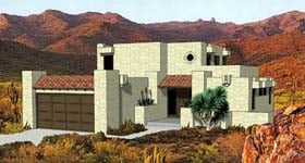 Pueblo style house plan # 94423