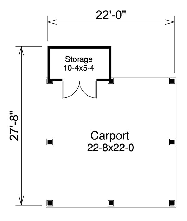 First Floor Plan of Garage Plan 95914