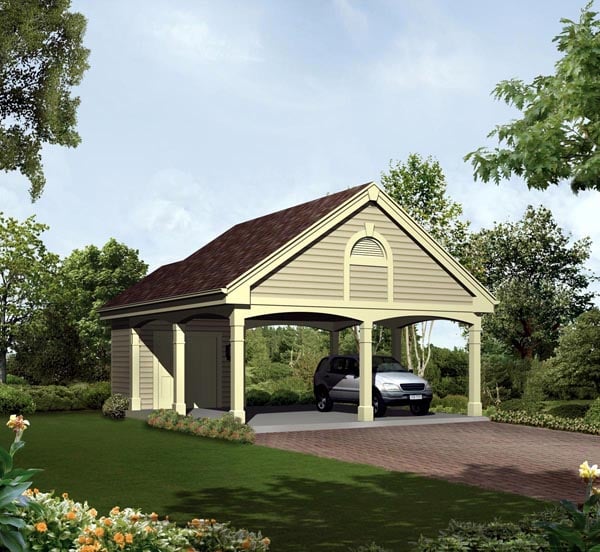 Elevation of Garage Plan 95914