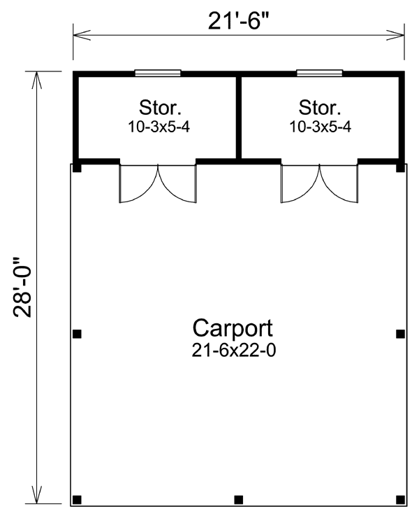 First Floor Plan of Garage Plan 95927