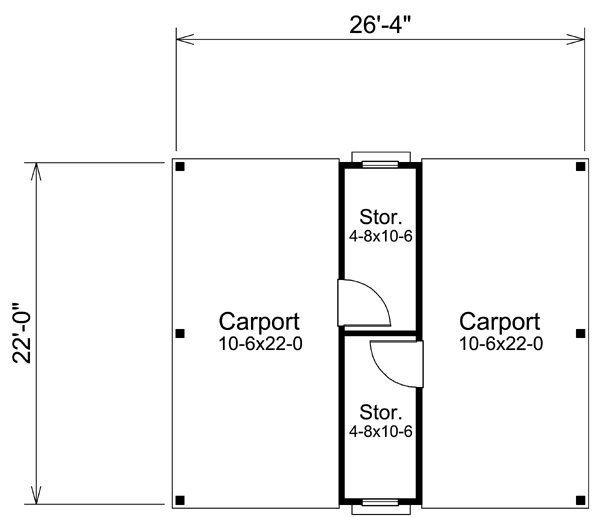 First Floor Plan of Garage Plan 95928