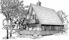 Cabin House Plan 98709