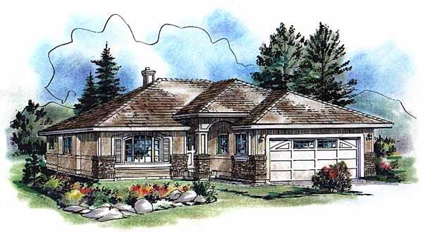 Elevation of Florida   House Plan 98865