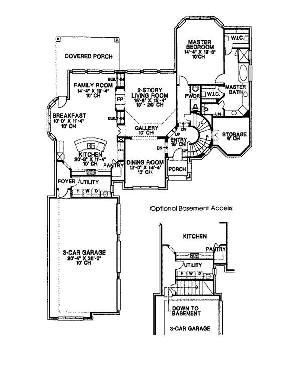 First Floor Plan of Victorian   House Plan 99472