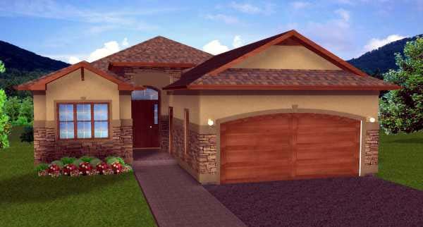 Elevation of Hillside   House Plan 99970