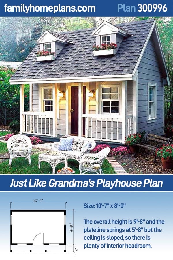 House Plans  Interior Photos on Project Plan 300996 Just Like Grandma S Playhouse At Family Home Plans