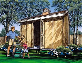 Gable Storage Shed with Cupola
- Project Plan 85911