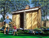Gable Storage Shed with Cupola

