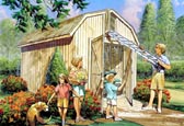 Yard Barn with Loft Storage
