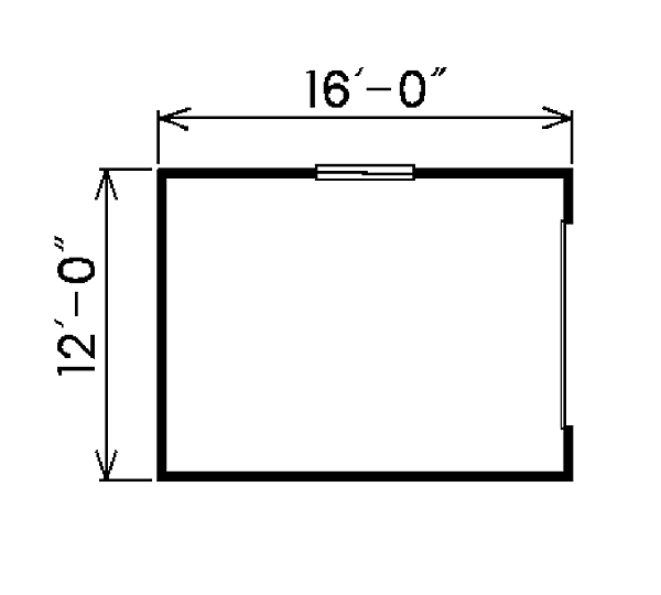 Barn Storage Shed with Overhead Door
 - Project Plan 85922